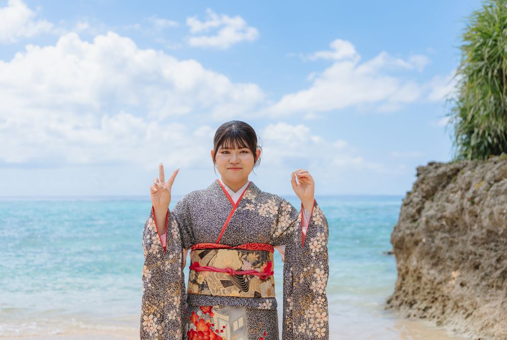 衣装持ち込み前撮り_ビーチ_ピース